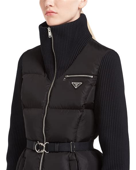 prada puffer jacket woman|Prada nylon jacket women's.